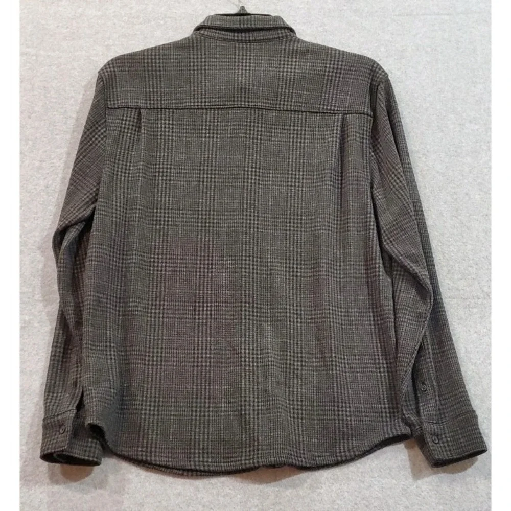 VRST Men's Button-Up Flannel‎ Gray/Black Size Medium Long Sleeve Shirt